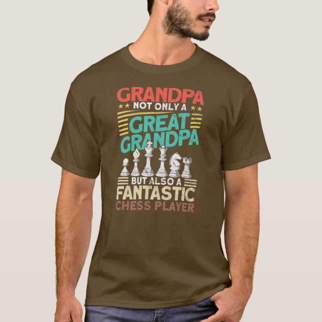 T-shirt Mens Chess Grand Joueur d'échecs Lover Chess (Devant)