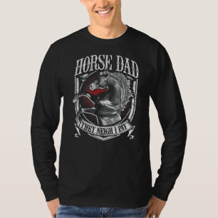 T-shirt Mens Cheval Papa Ils Neigh Je Paie Cheval Équestre
