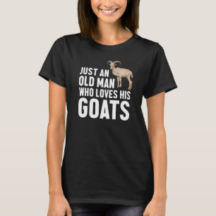 T-shirt Mens Chèvre Agriculteur Juste Un Vieux Homme Qui A