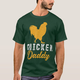T-shirt Mens Chicken Farmer Dad Retro Best Chicken Daddy F