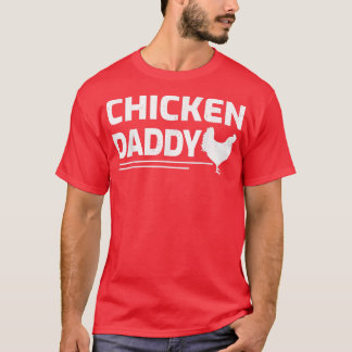 T-shirt Mens Chicken Farmer Retro Meilleur Chicken Daddy F