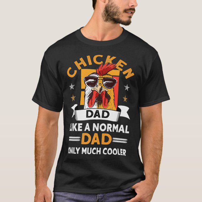 T-shirt Mens Chicken Papa Fermier Rooster Hen Chicken Chic (Devant)