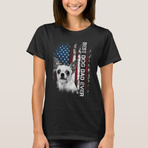 T-shirt Mens Chihuahua Papa Vintage American Flag Père s