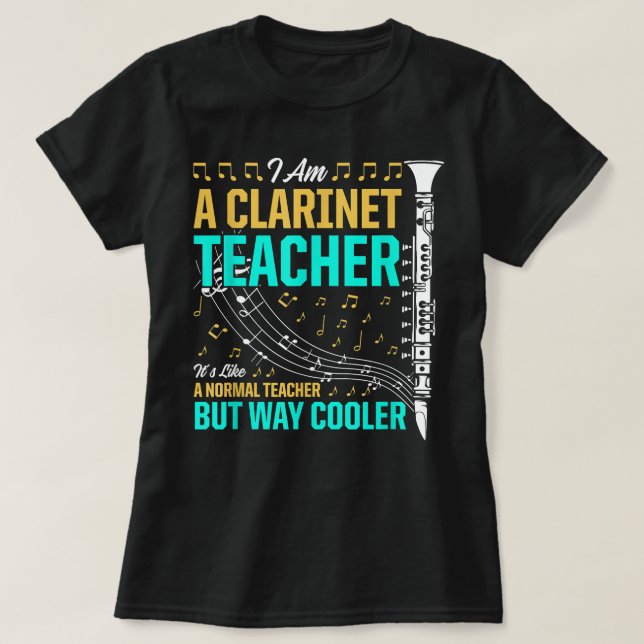 T-shirt Mens Clarinet Enseignant C'Est Comme Un Enseignant (Design devant)