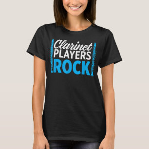 T-shirt Mens Clarinet Joueurs Rock Drôle Clarinet Joueur M