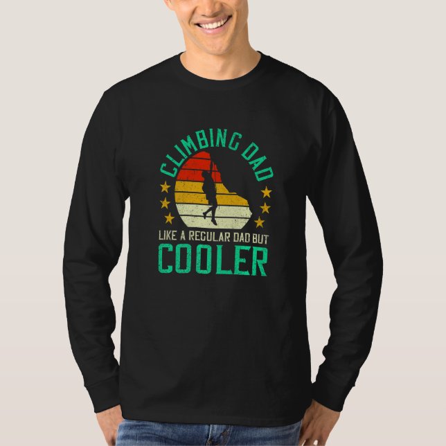 T-shirt Mens Climbing Dad Like A Regular Dad But Cooler Bo (Devant)