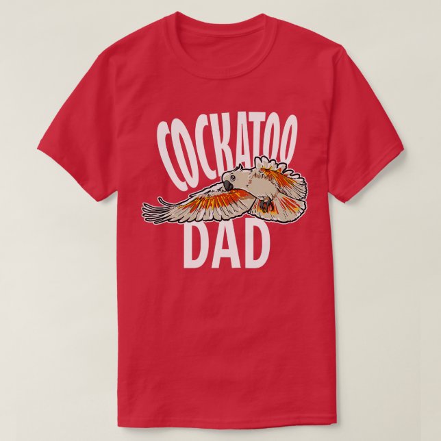 T-shirt Mens Cockatoo Papa Oiseau Amour Cockatoo (Design devant)