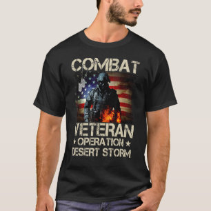 T-shirt Mens Combat Vétérinaire Opération Soldat Tempête d
