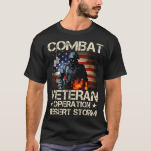 T-shirt Mens Combat Vétérinaire Opération Soldat Tempête d