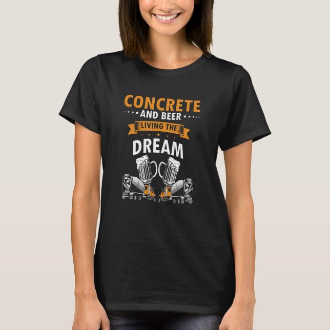 T-shirt Mens Concrete Finisher for Construction Cement Wor (Devant)