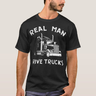 T-shirt Mens Conducteur de camion Les vrais hommes Conduir