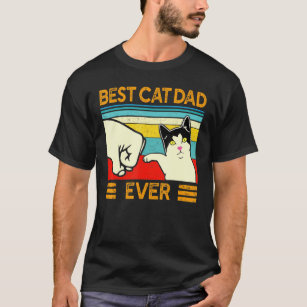 T-shirt Mens Cool Fête des pères Retro Vintage Best Cat Pa