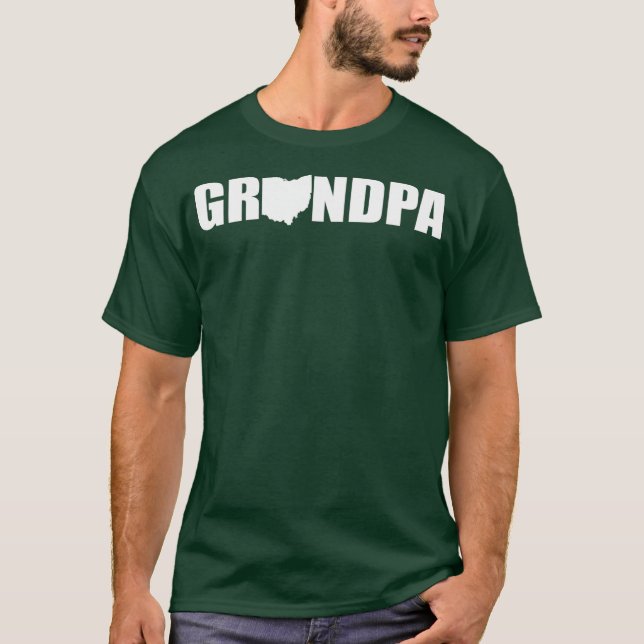T-shirt Mens Cool Grandpa State Pride Ohio Gift Fathers (Devant)