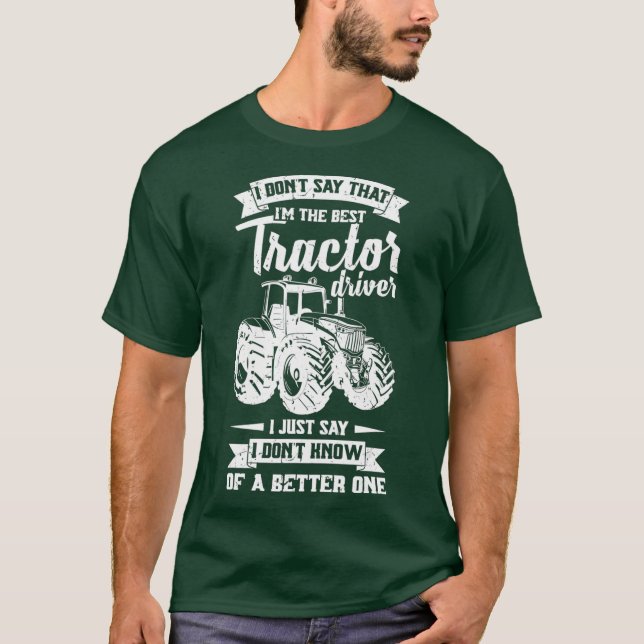 T-shirt Mens Cool Local Farmer Im Le Meilleur Tracteur (Devant)