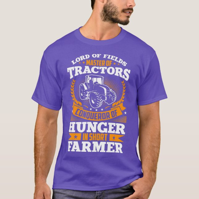 T-shirt Mens Cool Local Fermier Chauffeur De Tracteur Ferm (Devant)