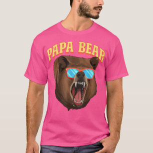 T-shirt Mens Cool Lunettes de soleil Animal Papa Ours Fami