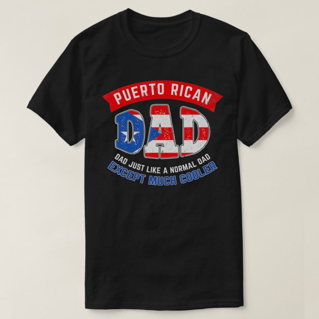 T-shirt Mens Cool Puerto Rican Dad Fathers Day  (Design devant)