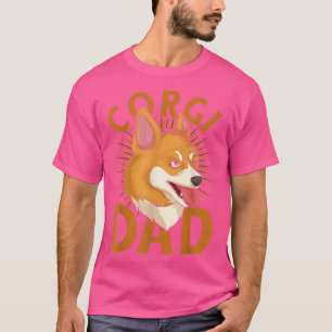 T-shirt Mens Corgi Dad Pet Animal Dog Lover Daddy Dog Owne