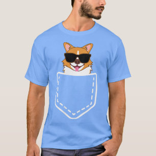T-shirt Mens Corgi Dans Pocket Meilleur Corgi Papa Jamais