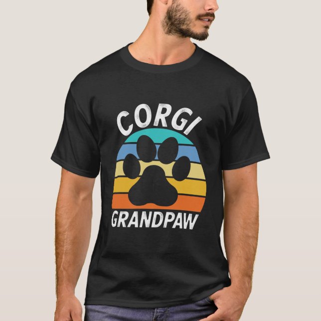 T-shirt Mens Corgi Grandpa Shirt Funny Welsh Pembroke (Devant)