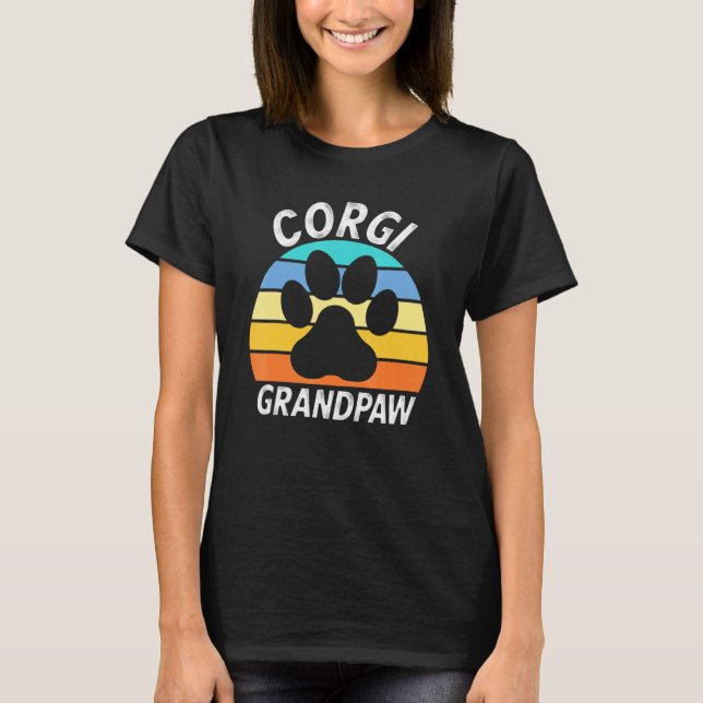 T-shirt Mens Corgi Grandpa Welsh Pembroke Corgi Grandpaw (Devant)