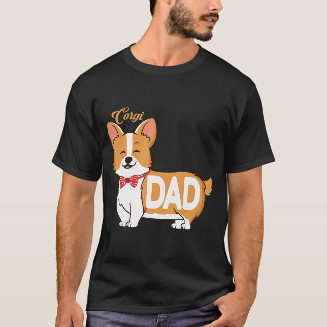 T-shirt Mens Corgi Papa T (Devant)