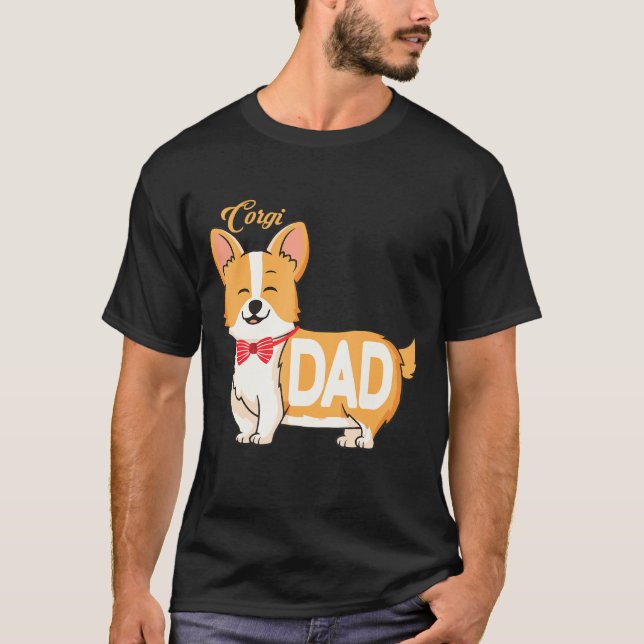 T-shirt Mens Corgi Papa T (Devant)