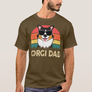 T-shirt Mens Corgi Tricolor Corgi Papa Cadeaux pour les am
