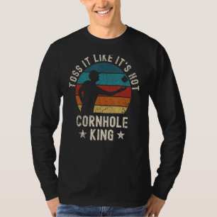 T-shirt Mens Cornhole King Summer Sac Le Jette Comme Son C