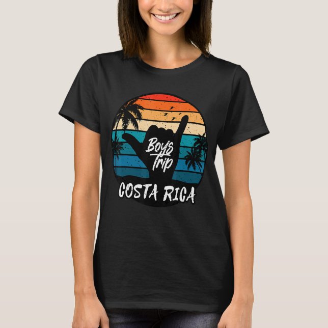 T-shirt Mens Costa Rica Guys Voyage Correspondance Vacance (Devant)