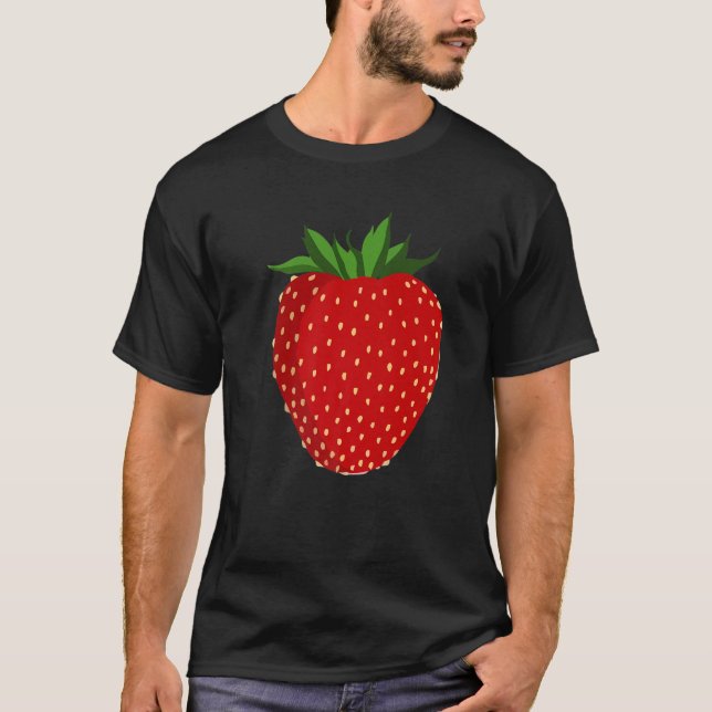 T-shirt Mens Costume fraise Berry Sweet Cute Halloween (Devant)