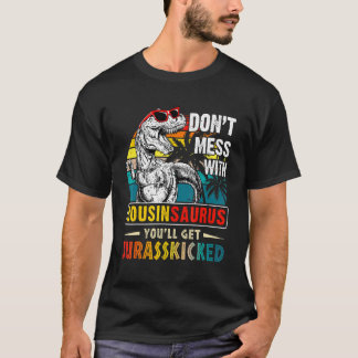 T-shirt Mens Cousinsaurus Dinosaur Rex Vintage Père D