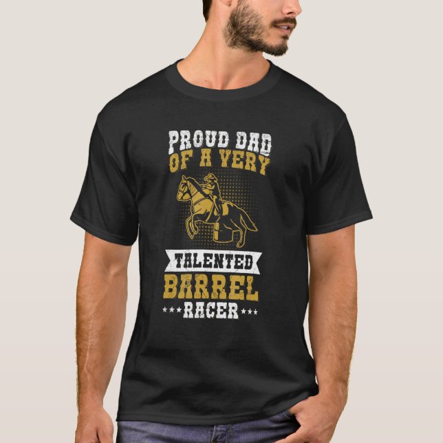 T-shirt Mens Cowgirls & Barrel Racing Design for a Dad of  (Devant)