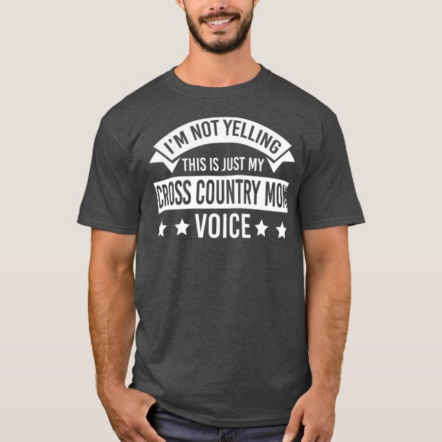 T-shirt Mens Cross Country Maman Vêtements Meilleur Amusan (Devant)