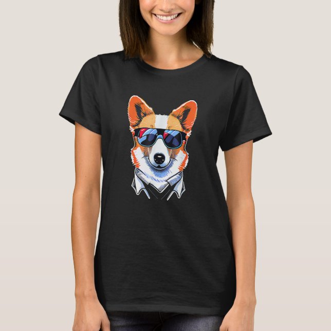T-shirt Mens  Cute Corgi Cool Pembroke Welsh Corgi Fathers (Devant)