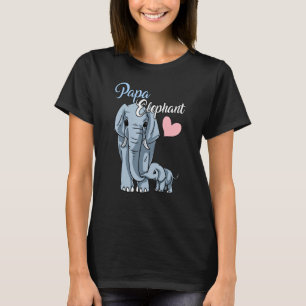 T-shirt Mens Cute Papa Elephant Baby shower Futur Papa