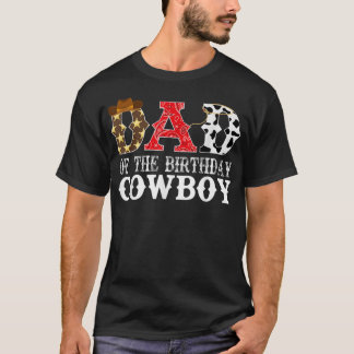 T-shirt Mens Dad 1st First Birthday Cowboy Western Rodeo P