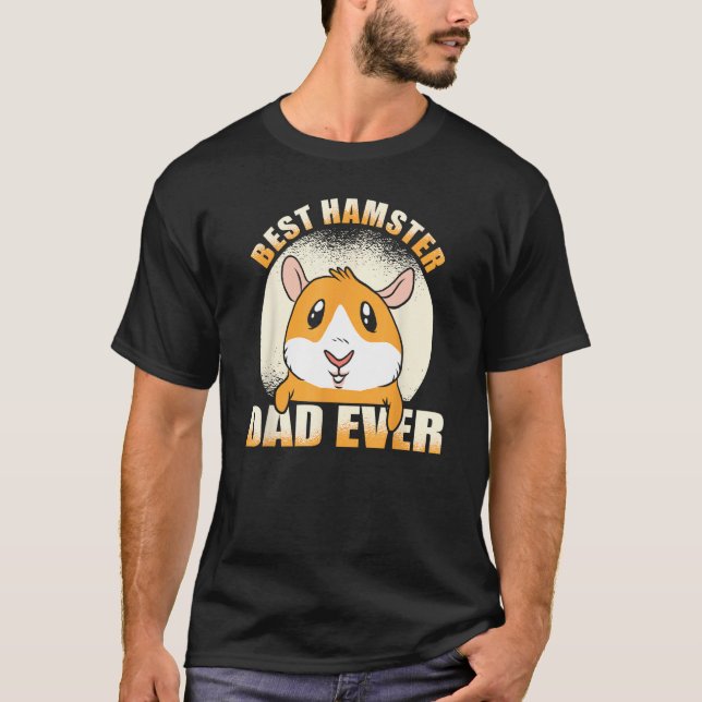 T-shirt Mens Dad Animal Pet Hamster Father Hamster (Devant)