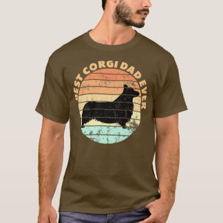 T-shirt Mens Dad Dog Owner Best Corgi Dad Ever Design Funn