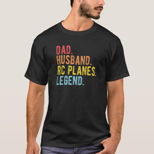 T-shirt Mens Dad Husband RC Planes Legend Radio Controlled (Devant)