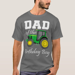 T-shirt Mens Dad of the Birthday Boy  Tractors Farmer Trac