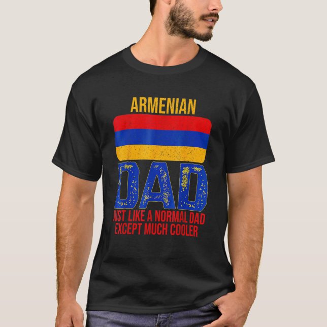 T-shirt Mens Dad The Man The Myth The Armenian Legend Arme (Devant)