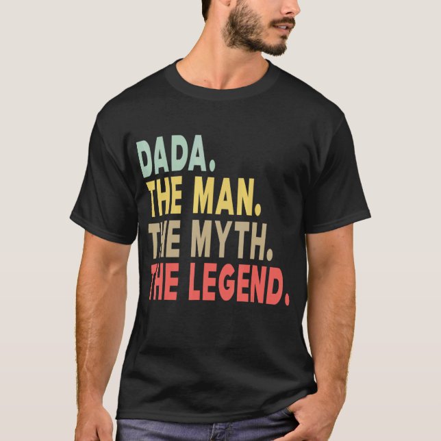 T-shirt Mens Dada L'Homme Le Mythe La Légende Papa Papa Fa (Devant)