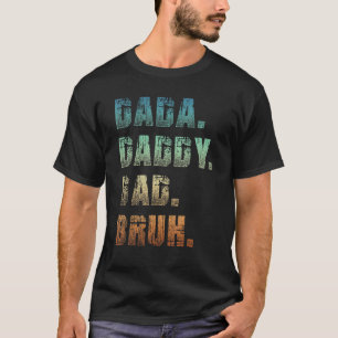 T-shirt Mens Dada Papa Papa Bruh Père Et Enfants Fille Gar
