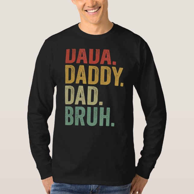 T-shirt Mens Dada Papa Papa Bruh Qui Aime Du Fils Garçons  (Devant)