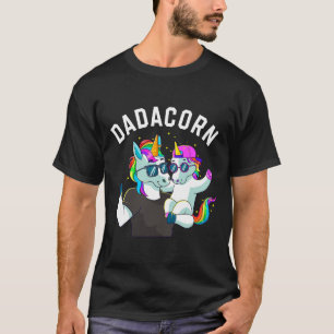 T-shirt Mens Dadacorn Unicorn Papa Famille Père Anniversa