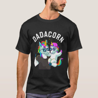 T-shirt Mens Dadacorn Unicorn Papa Famille Père Anniversai