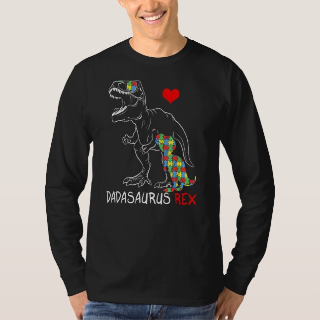 T-shirt Mens Dadasaurus Daddy Rex Sensibilisation sur l'au (Devant)
