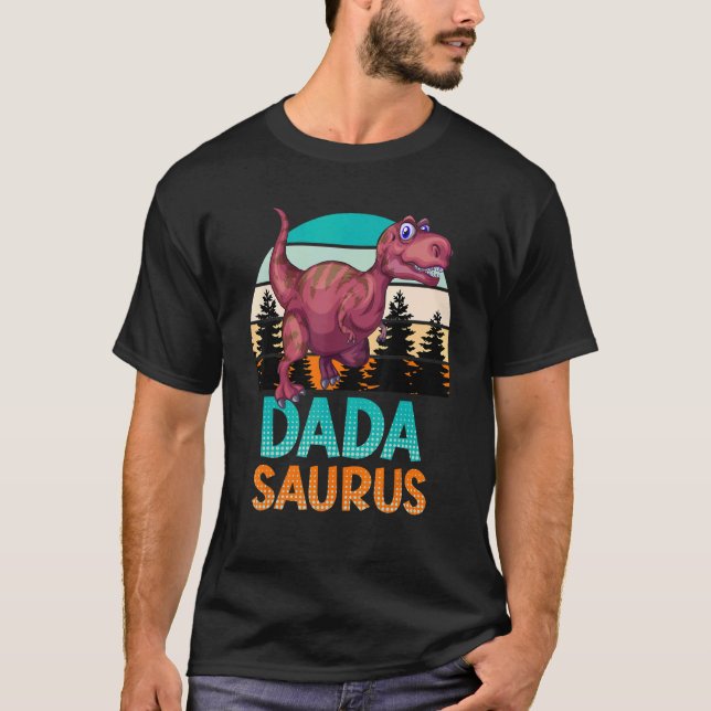 T-shirt Mens Dadasaurus Papasaurus Daddy 1 (Devant)