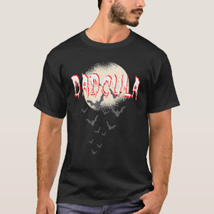 T-shirt Mens Dadcula Vampires Cool Amusant Papa Papa Papa 